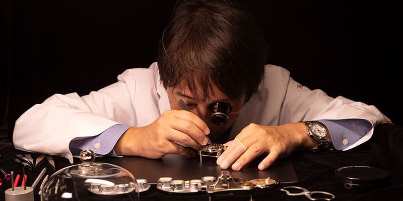 Inspection service for disassembled and assembled watches
