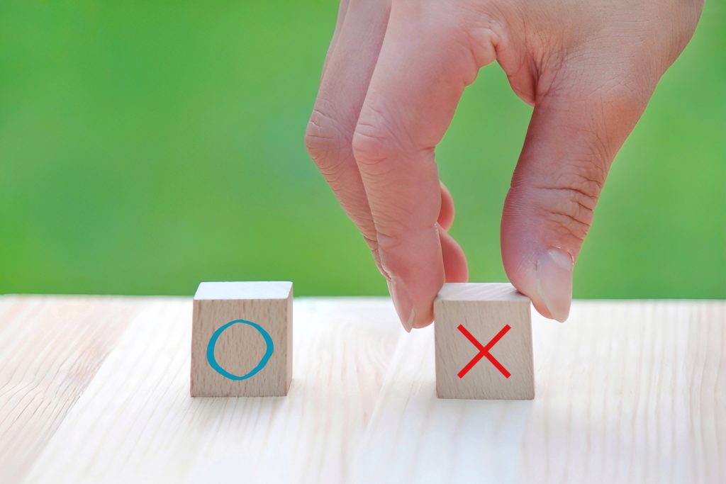 マルとバツの画像