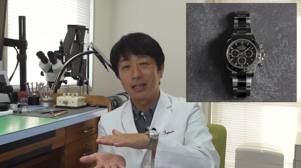 時計の平置きを説明している図